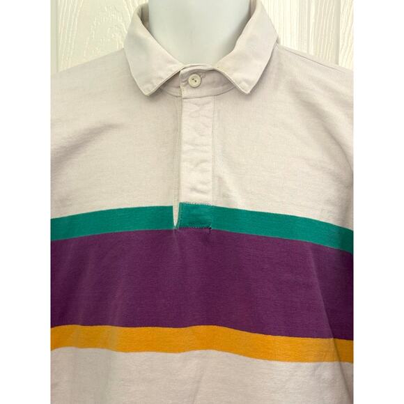 Vintage Lands' End Rugby Shirt. Size Medium - Picture 3 of 10